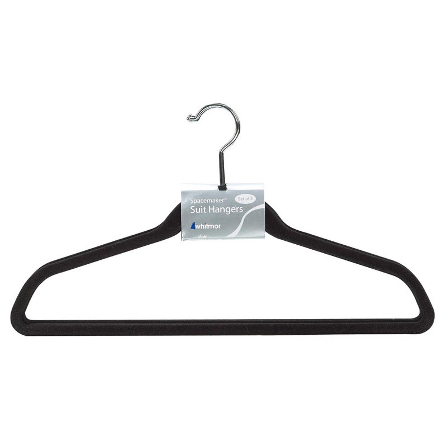 Homz 9-1/4 in. H X 1/4 in. W X 17 in. L Plastic White Heavy Duty Clothes  Hangers 3 pk in 2023