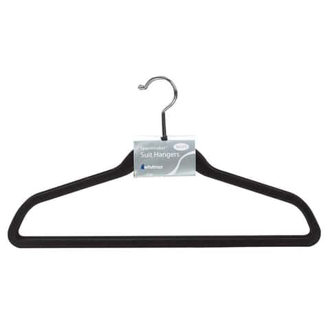 Whitmor Plastic Suit Hanger, White - Pack of 10 