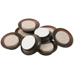 Kleen Freak Felt Self Adhesive Protective Pad Brown Round 1 in. W X 1 in. L 8 pk