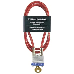 Master Lock 3/16 in. D X 36 in. L Vinyl Coated Steel Locking Cable