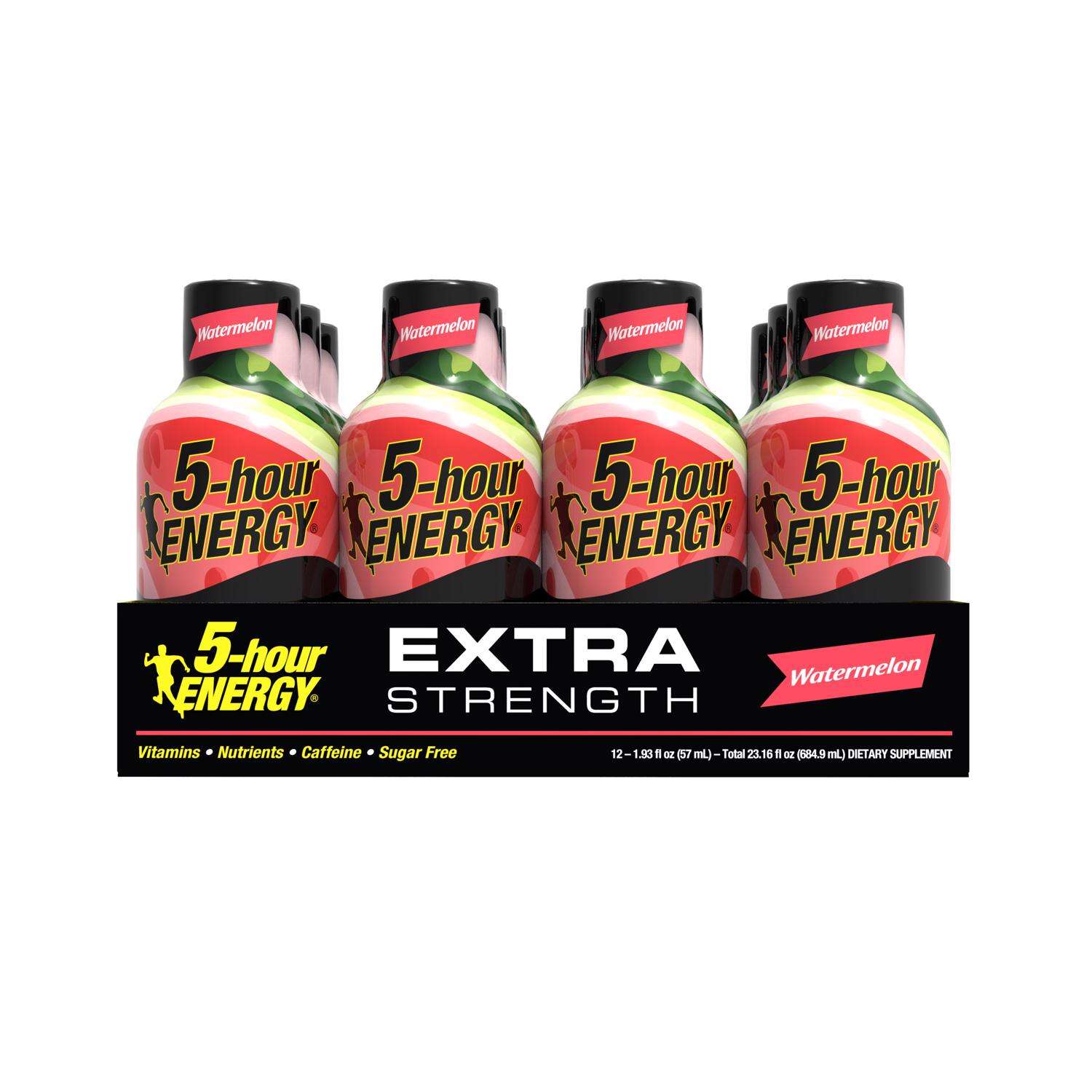 5Hour Energy Extra Strength Sugar Free Watermelon Energy Shot 1.93 oz