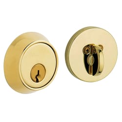 Baldwin Estate Polished Brass Brass Single Cylinder Deadbolt