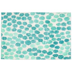 Simple Spaces 21 in. W X 33 in. L Blue/White Sea Dots Polyester Accent Rug