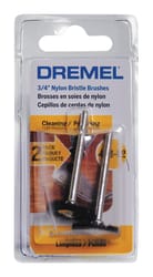 Dremel 3/4 in. X 1-3/4 in. L Nylon Brush 2 pk