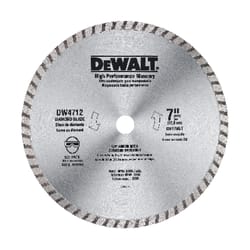 DeWalt 7 in. D X 5/8 in. Diamond Wet/Dry Continuous Turbo Rim Saw Blade 1 pk