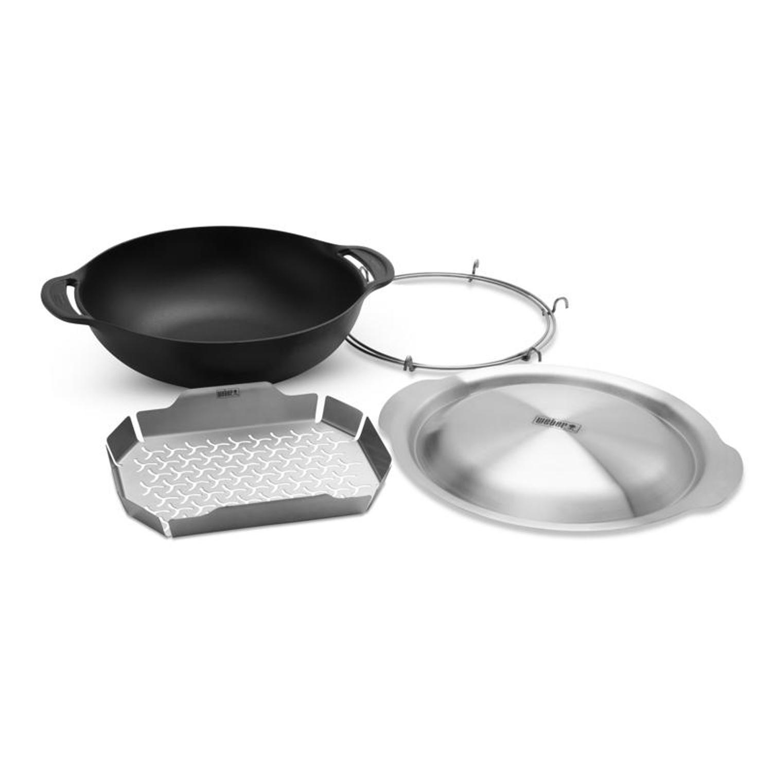 Weber Crafted Cast Iron/Porcelain Grill Wok 1 pk Sansujyuku sansujyuku.com