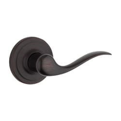 Kwikset Tustin Venetian Bronze Passage Lever 1-3/4 in.