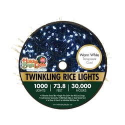 Holiday Bright Lights LED Rice Cluster Warm White 1000 ct Christmas Lights