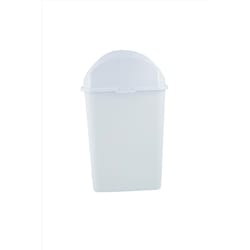 Superio Brand 10 L White Plastic Slim Swing Trash Can