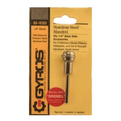 Gyros Tools 2 in. L Mandrel 1/4 in. Round 1 pc