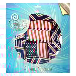 Spinfinity Designs Multi-color Stainless Steel 12 in. US Flag Large Outdoor Spinner