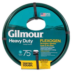 Gilmour Flexogen 1/2 in. D X 75 ft. L Heavy Duty Premium Grade Garden Hose Green