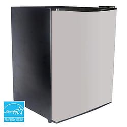 Avanti 2.4 cu ft Black/Silver Stainless Steel Compact Refrigerator 238 W