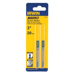 Irwin Marathon 3-1/4 in. Bi-Metal U-Shank Jig Saw Blade 20 TPI 2 pk