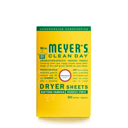 Mrs. Meyer's Clean Day Honeysuckle Scent Fabric Softener Sheets 80 oz 80 pk