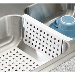 iDesign White Plastic Sink Divider Mat