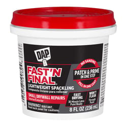 DAP Fast 'N Final Ready to Use White Lightweight Spackling Compound 8 oz