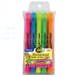 Bazic Products Neon Color Assorted Bullet Tip Highlighter 5 pk