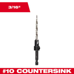 Milwaukee 10 X 3/16 in. D Black Oxide Countersink Bit 1 pc