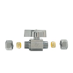 BrassCraft 3/8 in. Brass Compression Ball Valve Quarter-Turn Lever For Potable Water