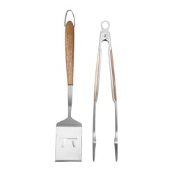Outset Jackson Stainless Steel Brown/Silver Grill Tool Set 2 pc