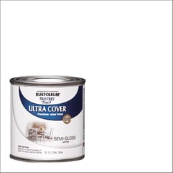 Rust-Oleum Painters Touch Semi-Gloss White Water-Based Ultra Cover Paint Exterior and Interior 0.5 p
