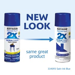 Rust-Oleum Painter's Touch 2X Ultra Cover Satin Ink Blue Spray Paint 12 oz