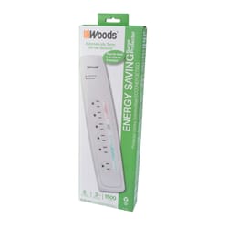 Southwire Woods 3 ft. L 6 outlets Smart-Enabled Surge Protector White 1780 J