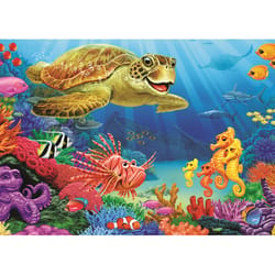 Cobble Hill Undersea Turtle Tray Puzzle Multicolored 35 pc