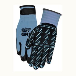 MidWest Quality Gloves Advanced Max Grip S/M Nylon/Spandex Black/Blue Gloves