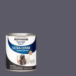 Rust-Oleum Painters Touch Ultra Cover Gloss Dark Gray Water-Based Acrylic Ultra Cover Paint 1 qt