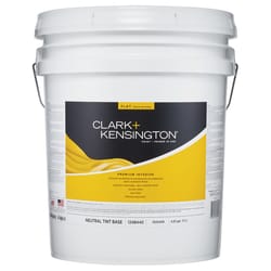 Clark+Kensington Flat Tint Base Neutral Base Premium Paint Interior 5 gal