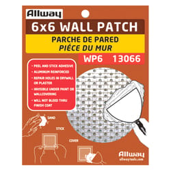 Allway 6 in. L X 6 in. W Fiberglass White Self Adhesive Drywall Mesh Patch