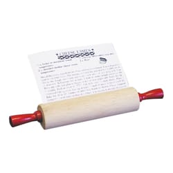 R&M International Corp Brown/Red Wood Rolling Pin