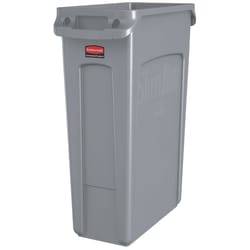 Rubbermaid Slim Jim 23 gal Gray Plastic Garbage Can