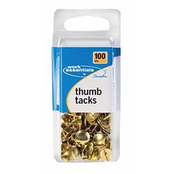 Acco Gold Aluminum Thumb Tacks 100 pk