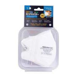 SoftSeal N95 Multi-Purpose V-Fold Disposable Respirator Valved White L 3 pk
