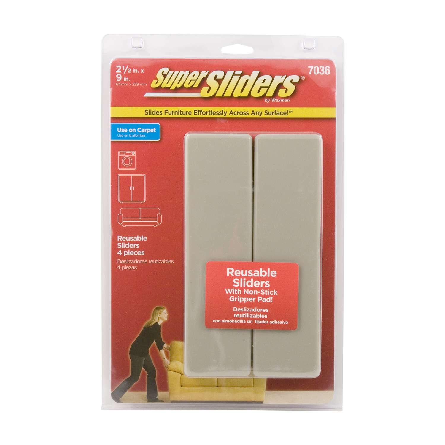 SuperSliders Tan 11/2 in. Adhesive Plastic Chair Glide 4 pk Ace Hardware