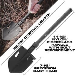 REAPR 23.5 in. Stainless Steel V-Shaped Shovel Fiberglass Handle