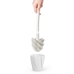 Mainstays Basic Plastic Toilet Bowl Brush Holder Arctic White