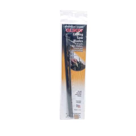 Stanley 6-1/2 in. Steel Coping Saw Blade 15 TPI 4 pk - Ace Hardware