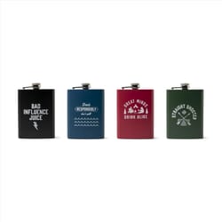 BunkHouse Rockies 8 fl. oz. Assorted Stainless Steel Flask