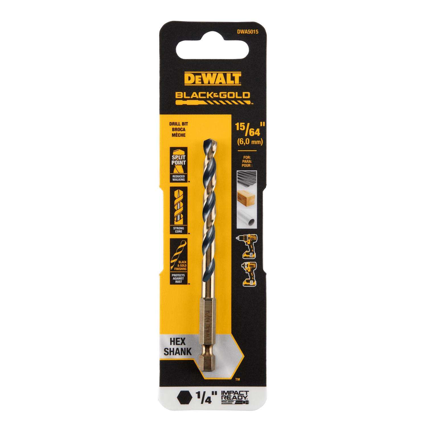 DeWalt 15/64 in. High Speed Steel Impact Ready Drill Bit 1 pk - Ace ...