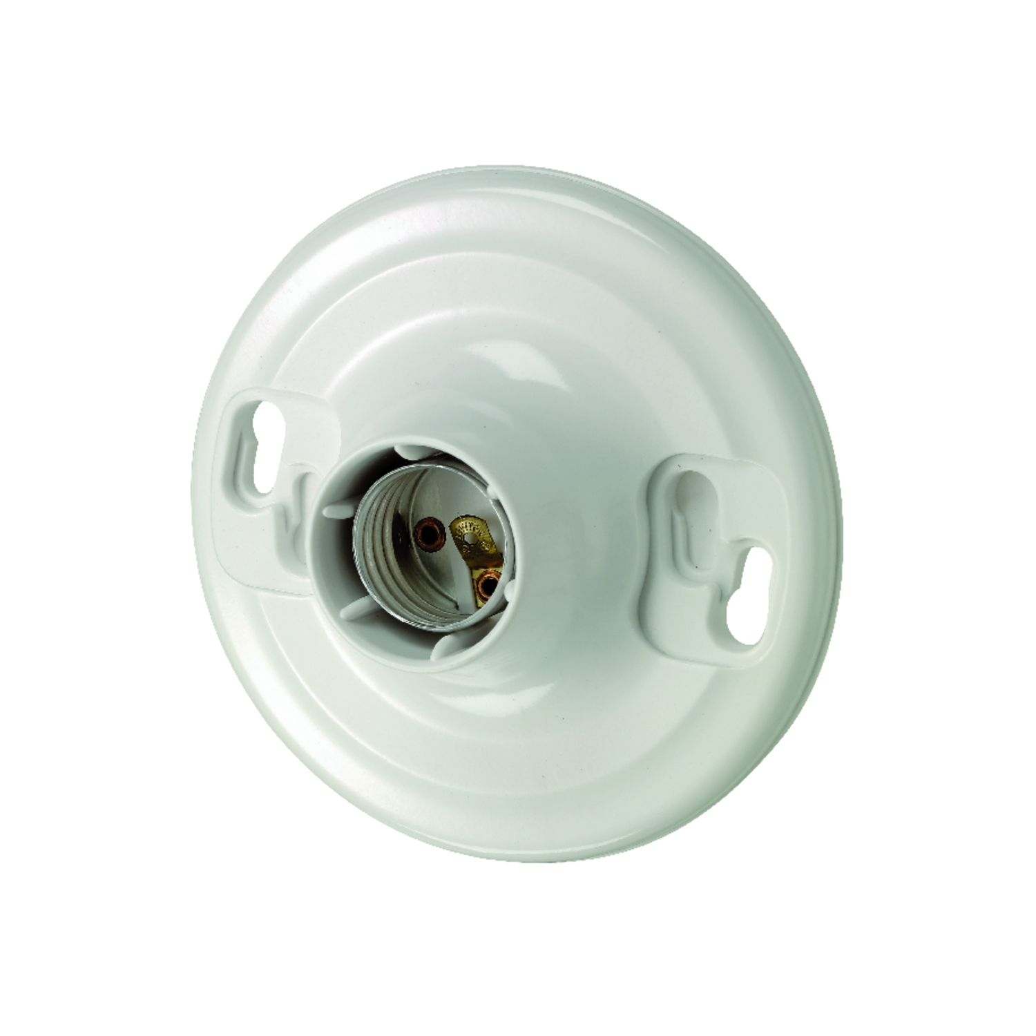 Leviton Plastic Incandescent Medium Base Keyless Lampholder 1 pk