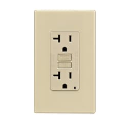 Leviton 20 amps 125 V Ivory GFCI Outlet 5-20R 1 pk