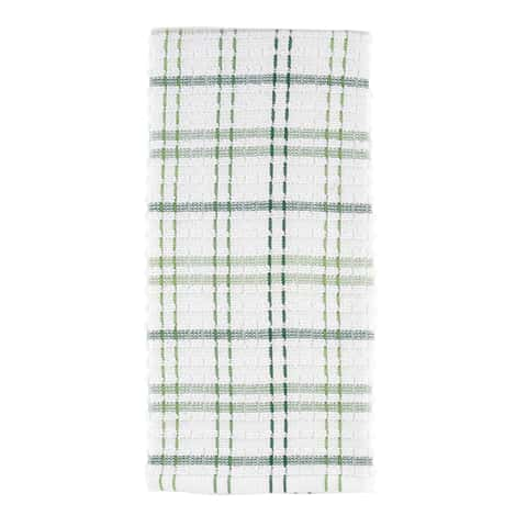 RITZ Kitchen Wears 100% Cotton Hanging Tie Towels - Checked