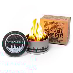 City Bonfires Portable 4 in. W Metal Round Wax Fire Pit