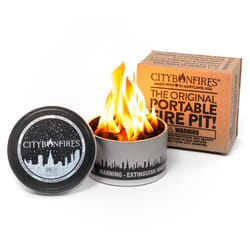 City Bonfires Portable 4 in. W Metal Round Wax Fire Pit