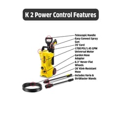 Karcher K 2 1700 psi Electric 1.45 gpm Pressure Washer