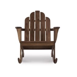 Linon Home Decor Alliger Brown Wood Frame Adirondack Rocking Chair